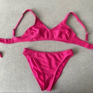 Pink Bikini Top and Bottom
